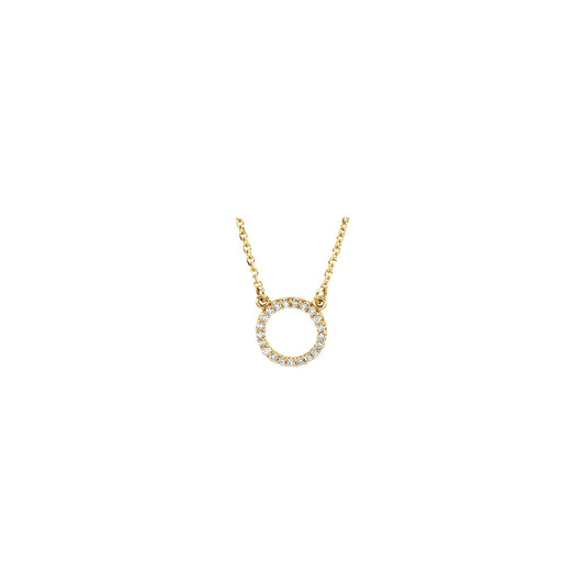 Natural Diamond Circle Necklace