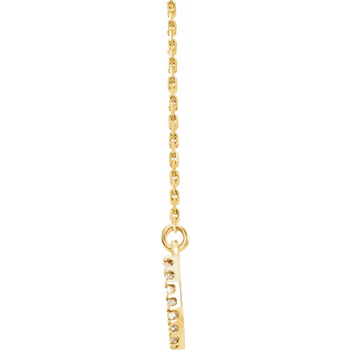 Natural Diamond Horseshoe Necklace