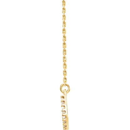 Natural Diamond Horseshoe Necklace