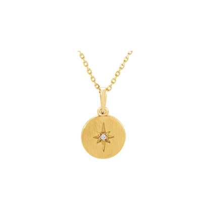 Natural Diamond Accented Star Necklace