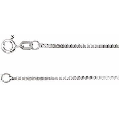 Diamond-Cut Box Chain 1.3mm