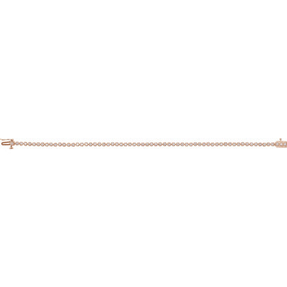 1 CTW Natural Diamond Line 7" Bracelet - 1.5mm Width