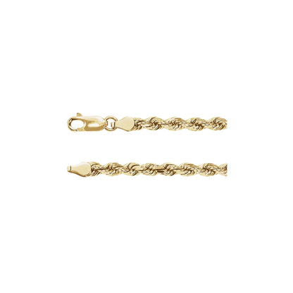3.9 mm Diamond-Cut Rope 7" Chain