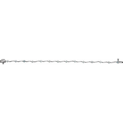 1 CTW Natural Diamond Line 7" Bracelet - 2.7mm Width