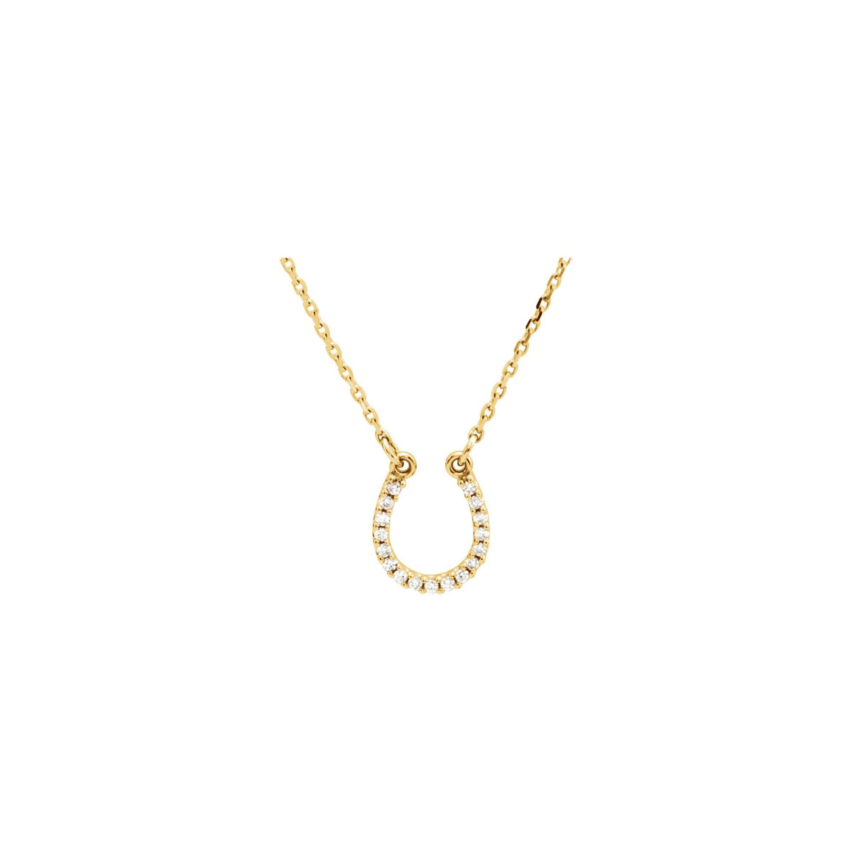 Natural Diamond Horseshoe Necklace
