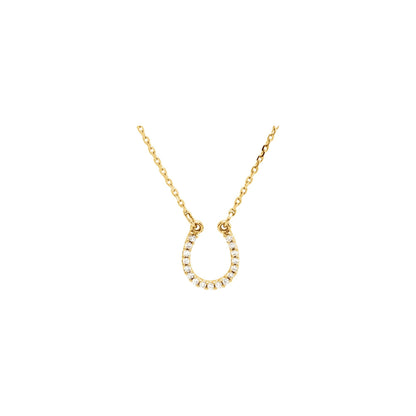 Natural Diamond Horseshoe Necklace