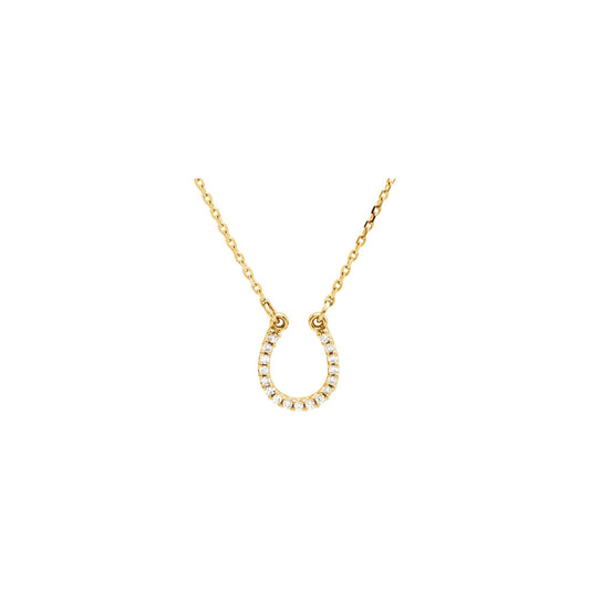Natural Diamond Horseshoe Necklace