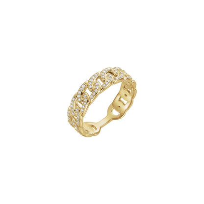 1/4 CTW Natural Diamond Stackable Link Ring