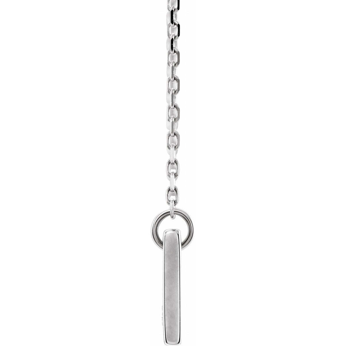 Natural Diamond Engravable Bar Necklace