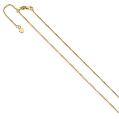 Adjustable 1.2 mm D/C Double Curb Chain 22" - Yellow Gold