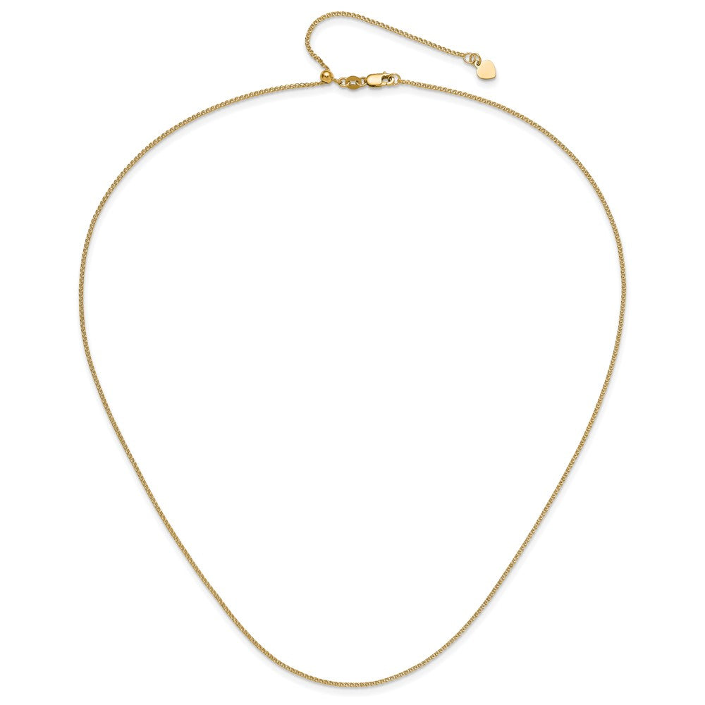 Adjustable 1.2 mm D/C Double Curb Chain 22" - Yellow Gold