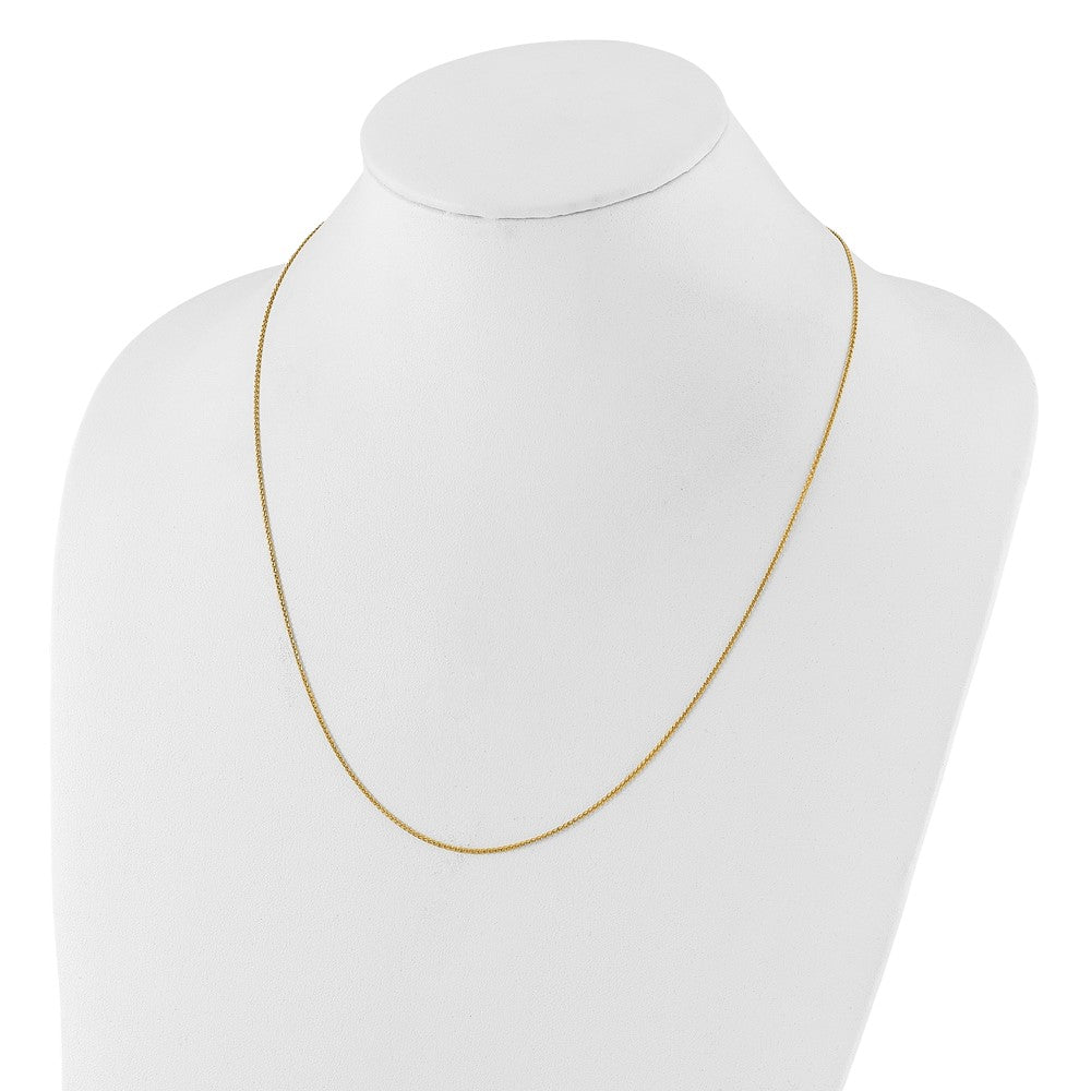Adjustable 1.2 mm D/C Double Curb Chain 22" - Yellow Gold