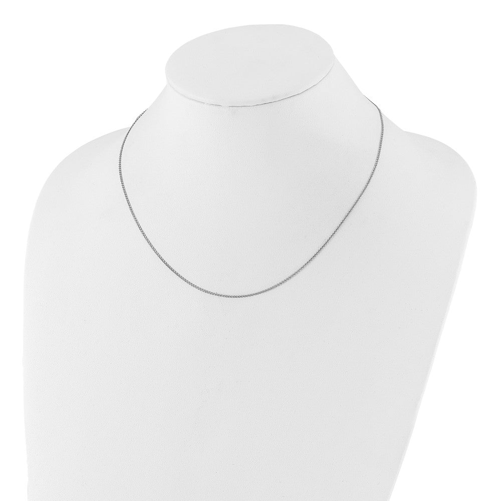 Adjustable 1.2 mm D/C Double Curb Chain - White Gold