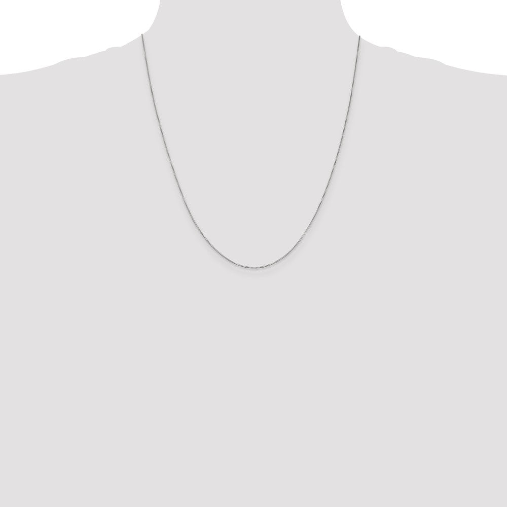 .7mm Box with Lobster Clasp Chain - White Gold