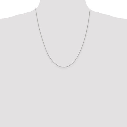 .7mm Box with Lobster Clasp Chain - White Gold