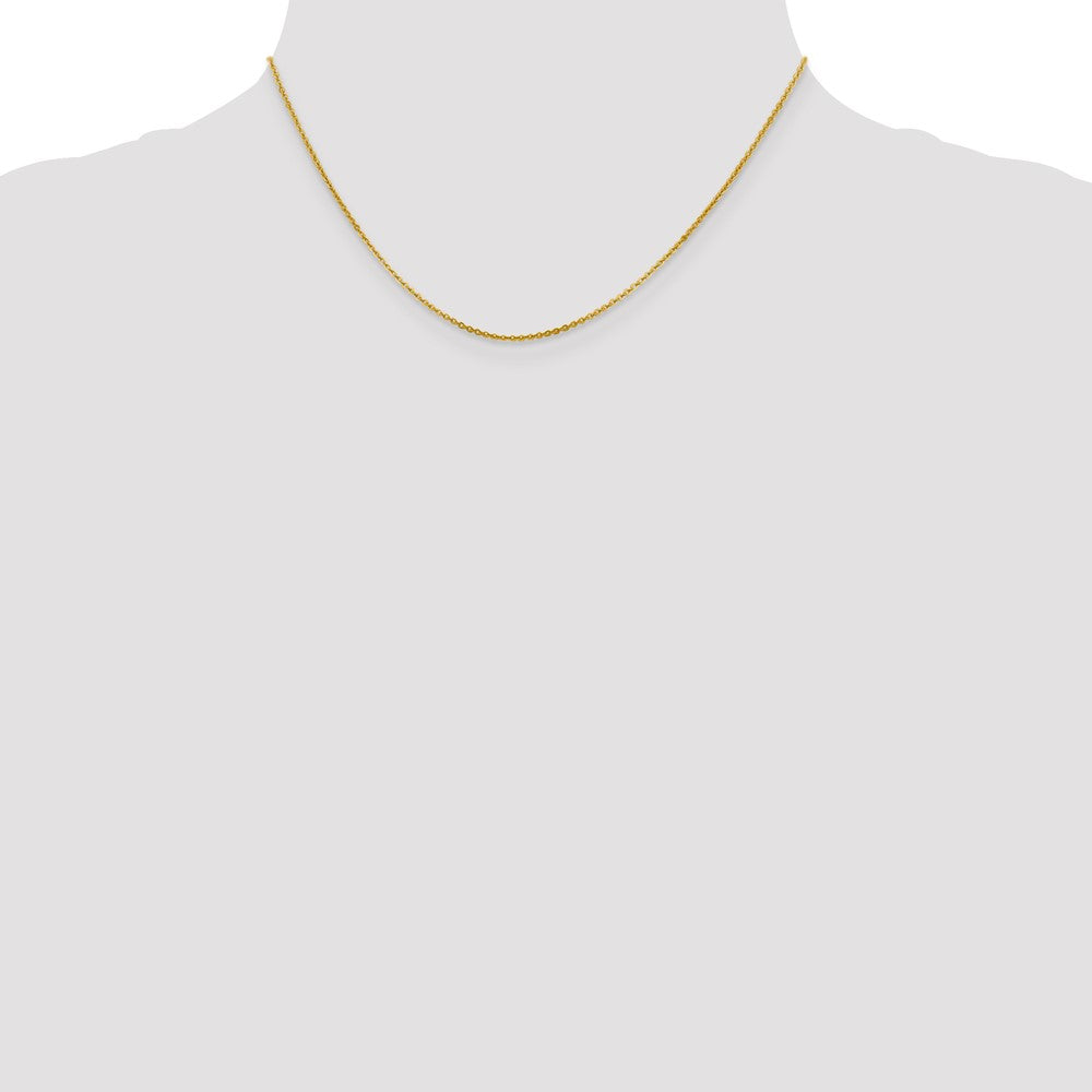 1.4mm Flat Cable Chain - Yellow Gold