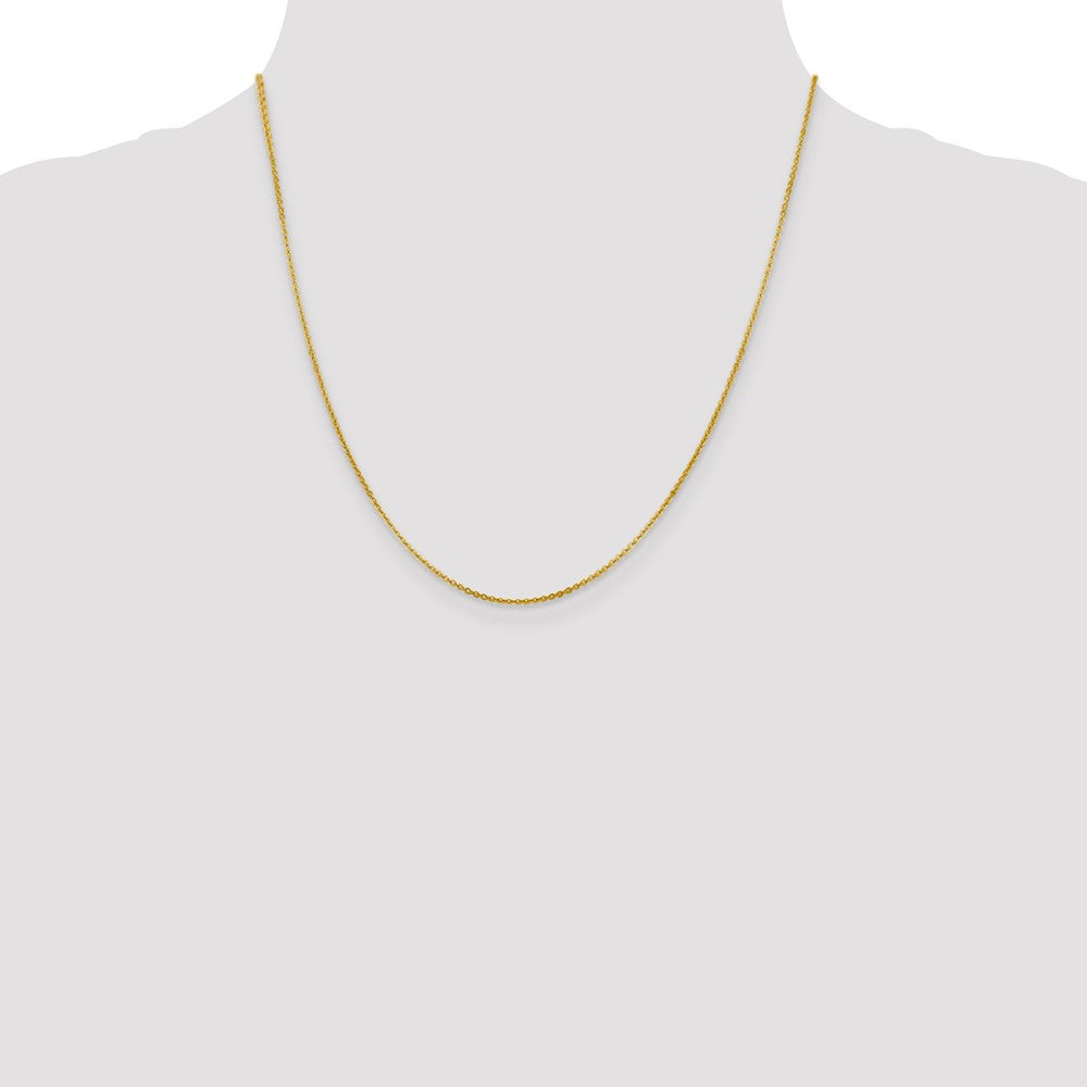 1.4mm Flat Cable Chain - Yellow Gold