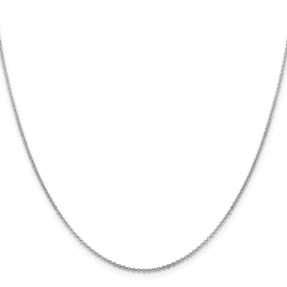1.4mm Flat Cable Chain - White Gold