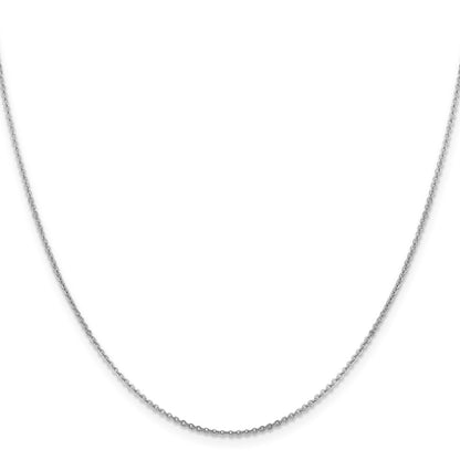 1.4mm Flat Cable Chain - White Gold