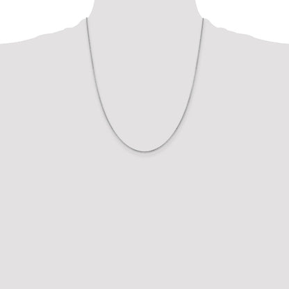 1.4mm Flat Cable Chain - White Gold