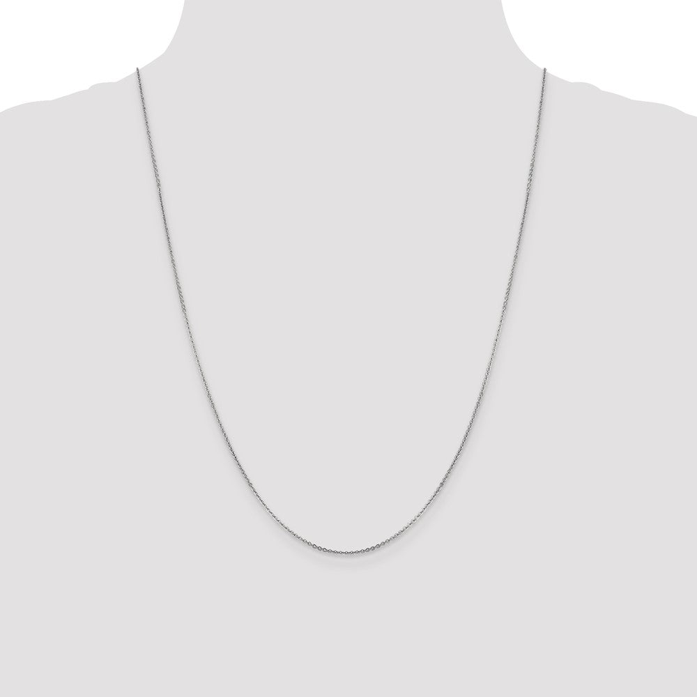 1.4mm Flat Cable Chain - White Gold