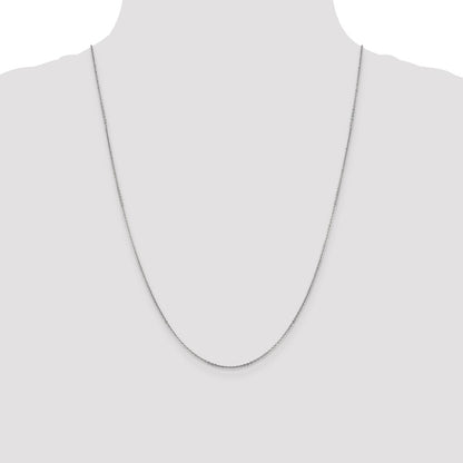 1.4mm Flat Cable Chain - White Gold