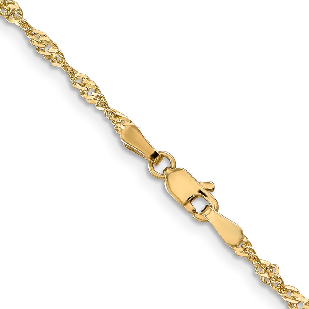 1.9mm Singapore Chain - Yellow Gold