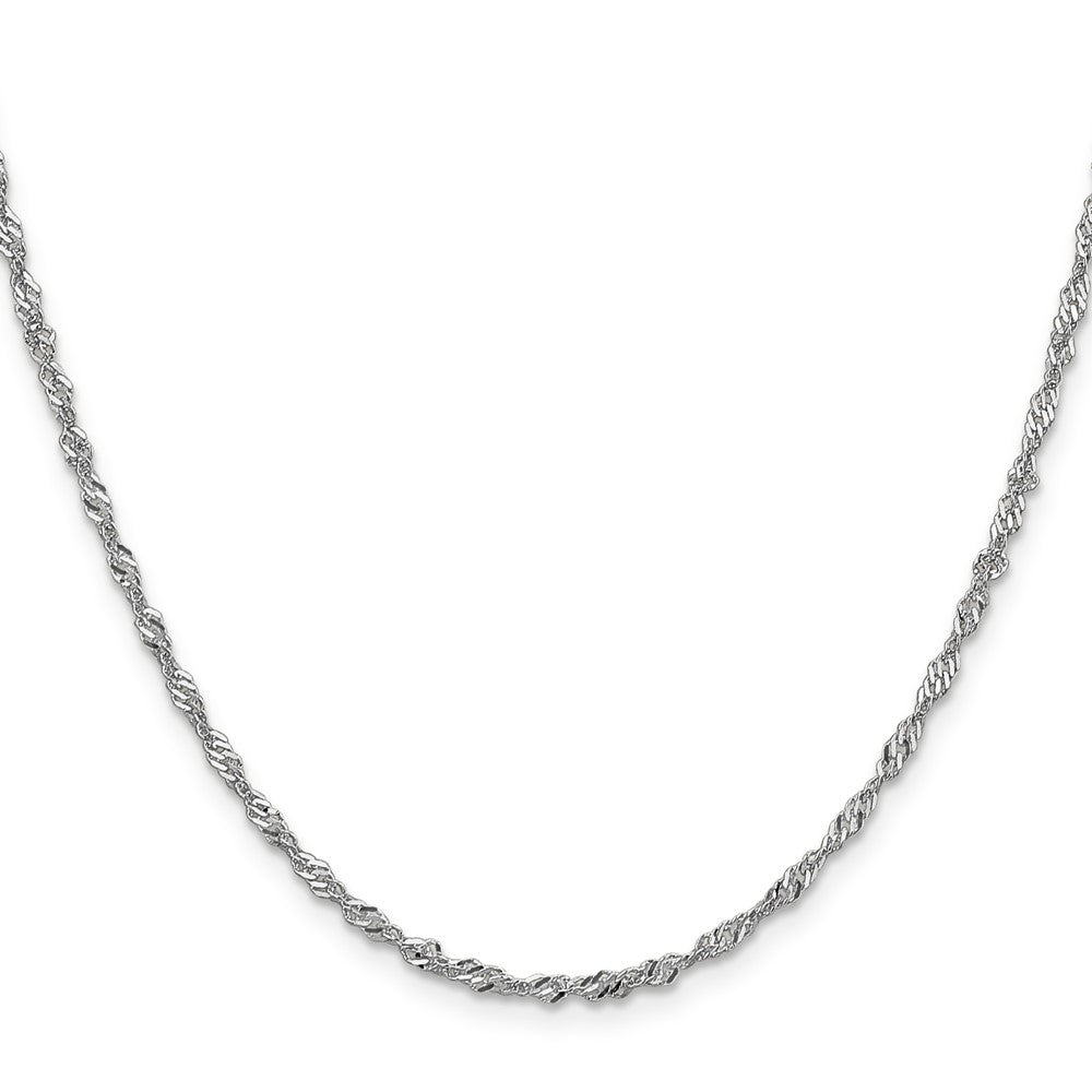 1.9mm Singapore Chain - White Gold