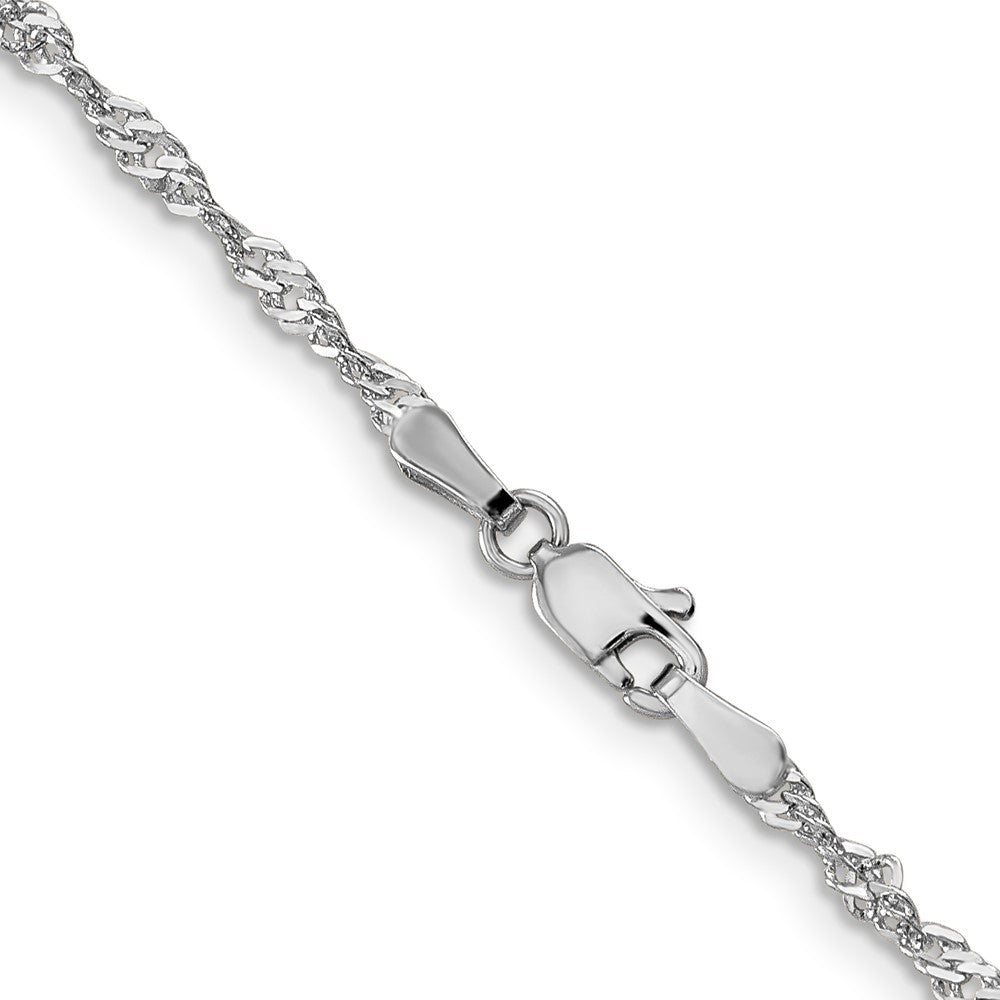 1.9mm Singapore Chain - White Gold