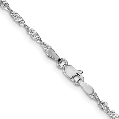 1.9mm Singapore Chain - White Gold