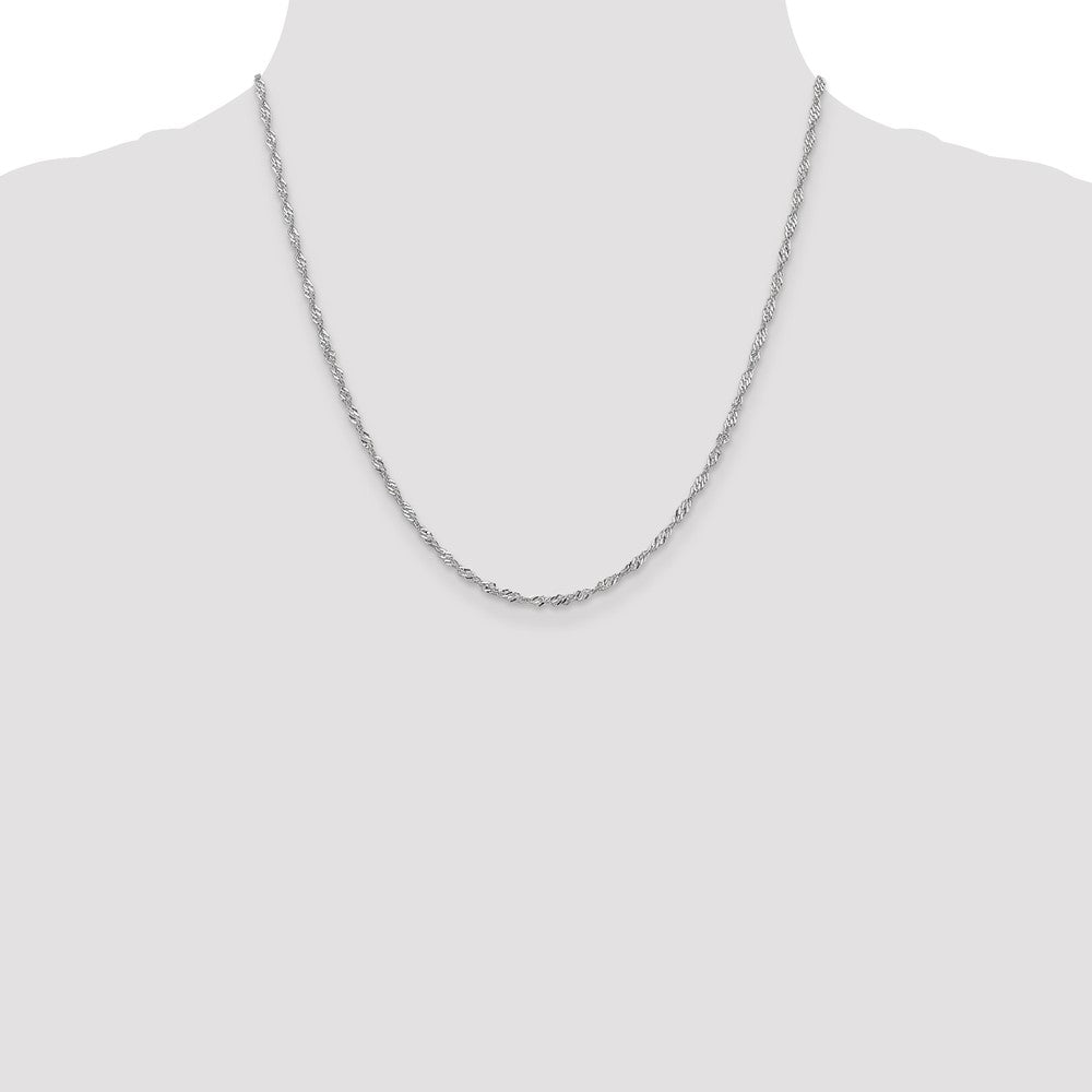 1.9mm Singapore Chain - White Gold