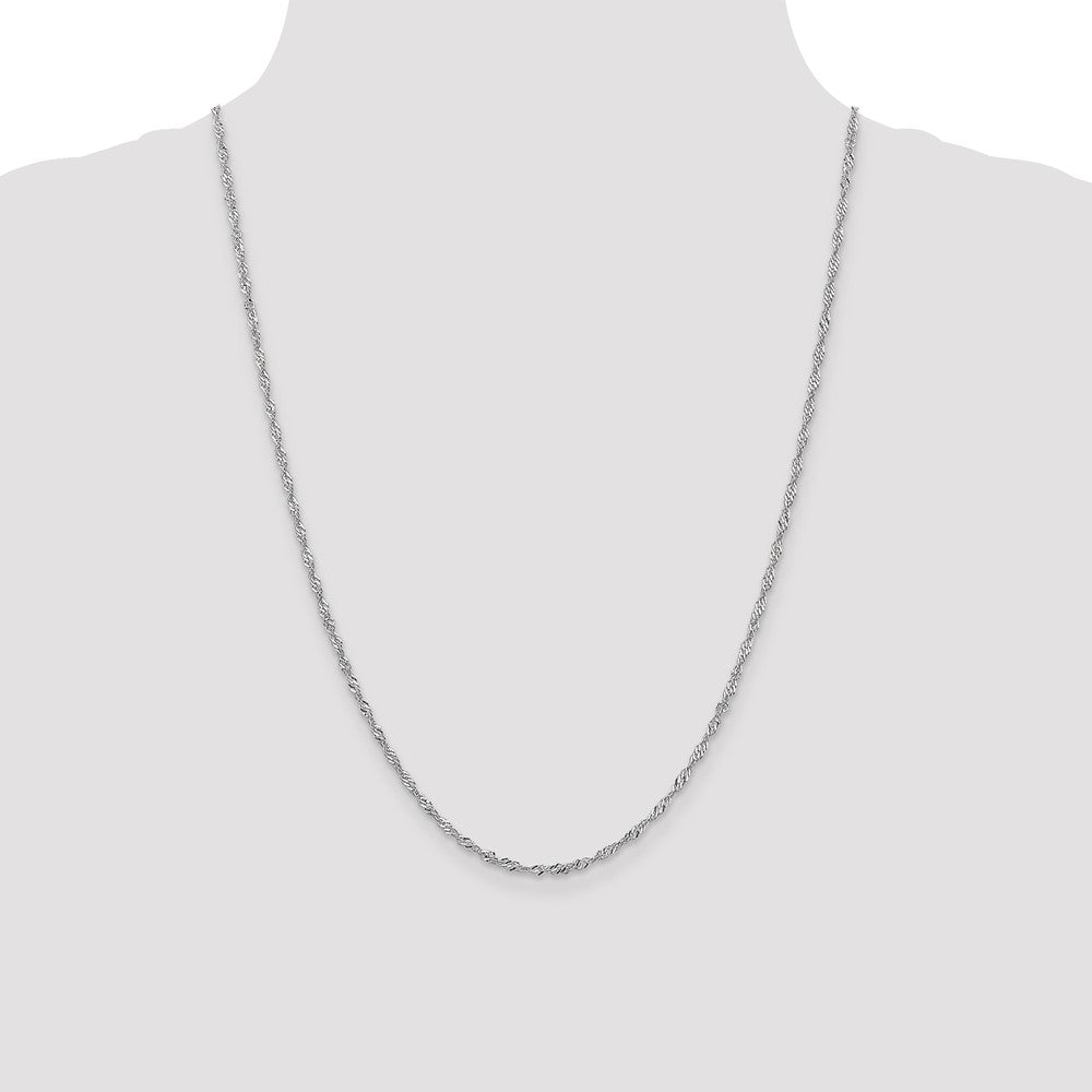 1.9mm Singapore Chain - White Gold