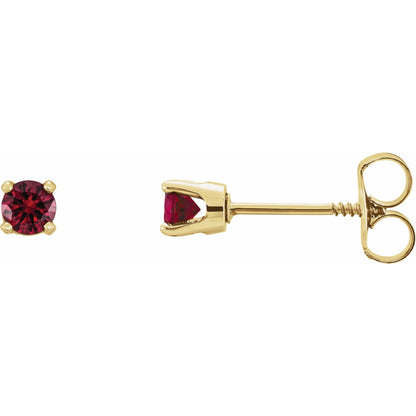 Natural Ruby Youth Earrings