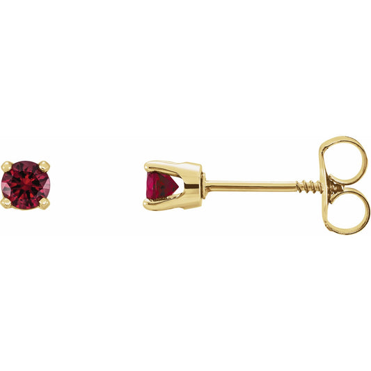 Natural Ruby Youth Earrings