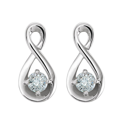 1/5 CTW Natural Diamond Infinity-Inspired Earrings