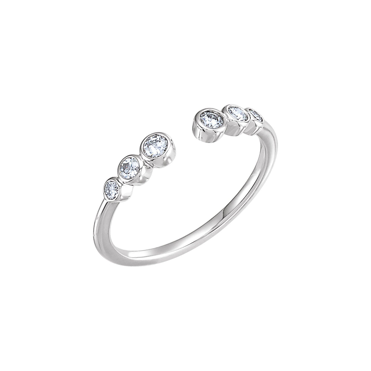 1/4 CTW Natural Diamond Negative Space Ring