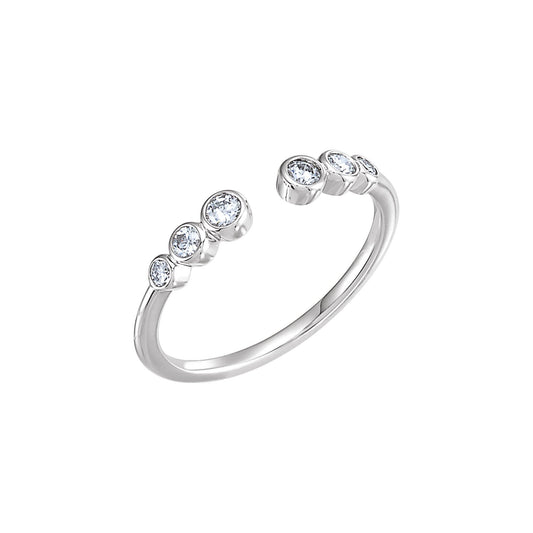 1/4 CTW Natural Diamond Negative Space Ring