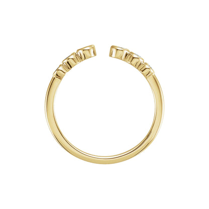 1/4 CTW Natural Diamond Negative Space Ring