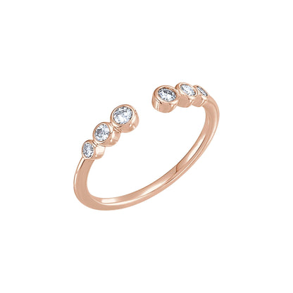 1/4 CTW Natural Diamond Negative Space Ring