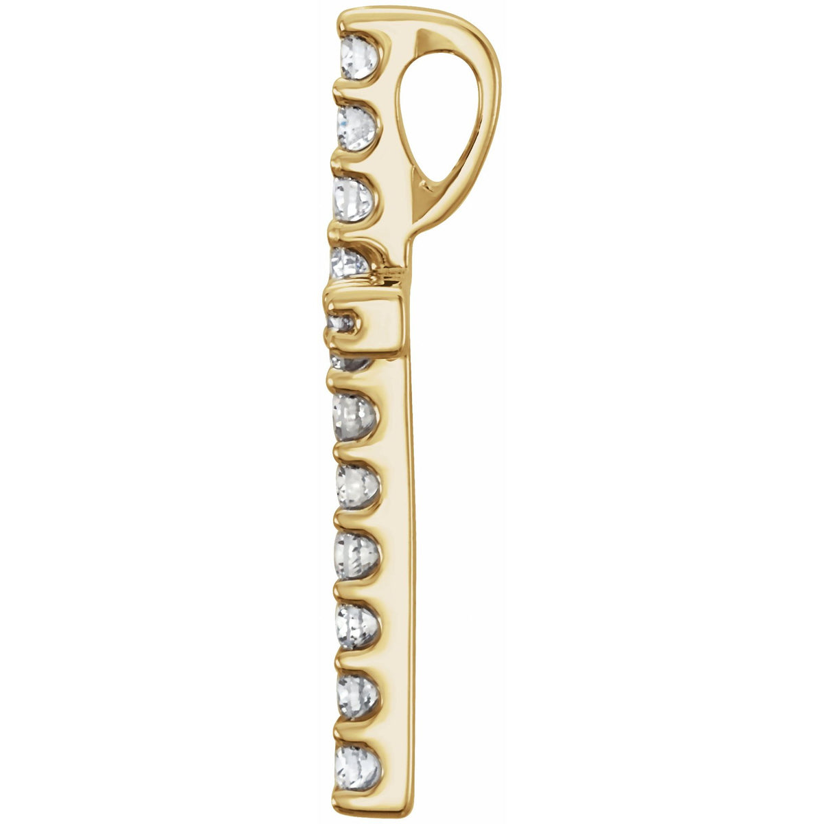 Natural Diamond Petite Cross Necklace or Pendant