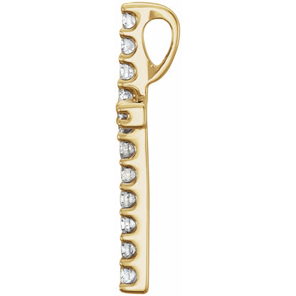 Natural Diamond Petite Cross Necklace or Pendant