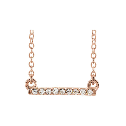 Natural Diamond Petite Bar Necklace