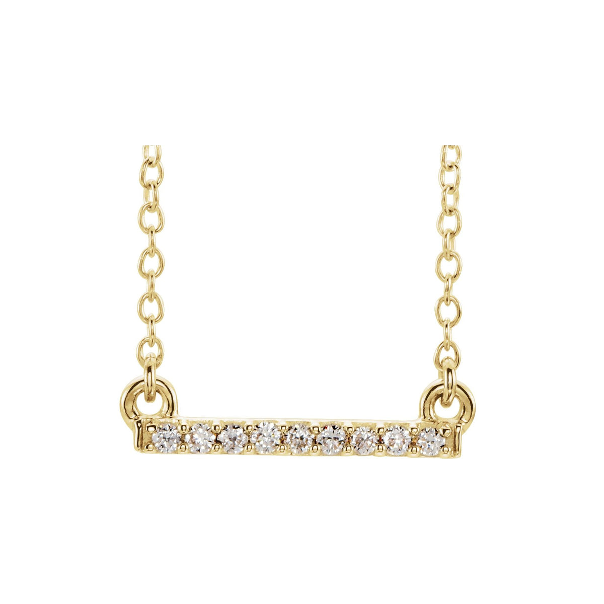Natural Diamond Petite Bar Necklace