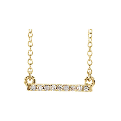 Natural Diamond Petite Bar Necklace