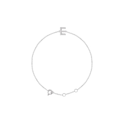 Natural Diamond Initial Bracelet