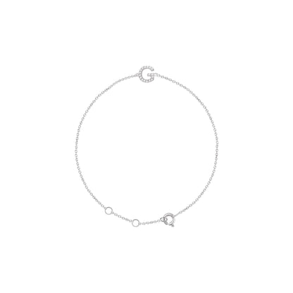 Natural Diamond Initial Bracelet