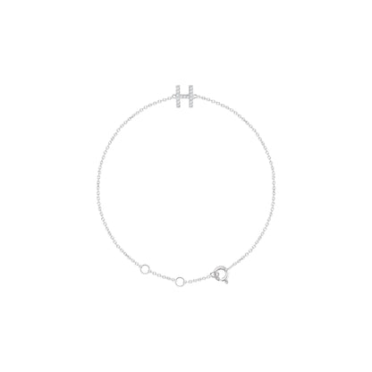 Natural Diamond Initial Bracelet