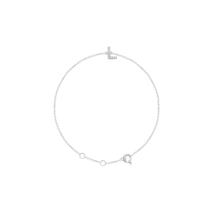 Natural Diamond Initial Bracelet