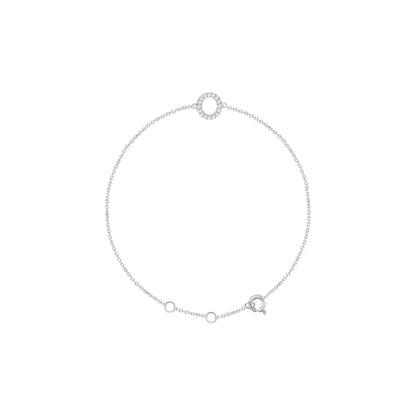 Natural Diamond Initial Bracelet