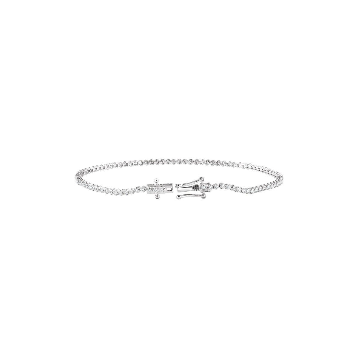 9/10 CTW Natural Diamond 7" Line Bracelet